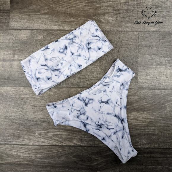 SweatyRocks Sexy High Waist Wrap Bandeau Bikini Size S - Picture 3 of 3